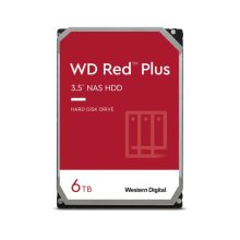 Western Digital Red Plus disco duro interno de 6 TB con velocidad de 5400 RPM, 256 MB de caché, tamaño de 3.5 pulgadas y conexión Serial ATA III. SKU: WD60EFPX