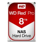 Disco duro interno Western Digital Red Pro con capacidad de 8 TB, velocidad de 7200 RPM, 128 MB de caché, formato de 3.5 pulgadas y conexión Serial ATA III.SKU: WD8001FFWX