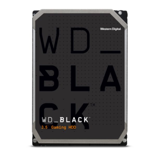 Vista del disco duro interno Western Digital WD_BLACK de 8 TB, 7200 RPM, tamaño 3.5 pulgadas y conexión SATA. SKU: WD8002FZWX