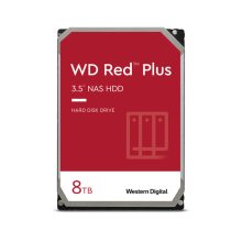 Imagen del producto Western Digital Red Plus disco duro interno de 8 TB con 5640 RPM, 256 MB de caché y formato 3.5 pulgadas. SKU: WD80EFPX.