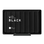 Western Digital D10 disco duro externo de 8 TB con 7200 RPM y USB 3.2 Gen 2 (3.1 Gen 2) en colores negro y blanco, SKU WDBA3P0080HBK-EESN