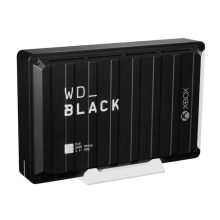 Western Digital D10 disco duro externo con 12 TB de almacenamiento, 7200 RPM y USB 3.2 Gen 2, color negro. SKU WDBA5E0120HBK-EESN