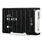 Western Digital D10 disco duro externo con 12 TB de almacenamiento, 7200 RPM y USB 3.2 Gen 2, color negro. SKU WDBA5E0120HBK-EESN