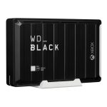 Western Digital D10 disco duro externo con 12 TB de almacenamiento, 7200 RPM y USB 3.2 Gen 2, color negro. SKU WDBA5E0120HBK-EESN