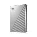 Disco duro externo Western Digital de 2 TB con conexión USB Tipo C 3.2 Gen 1 en color plata, SKU WDBC3C0020BSL-WESN