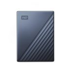 Imagen del Western Digital WDBFTM0040BBL-WESN, un disco duro externo con 4 TB de almacenamiento, USB Tipo C 3.2 Gen 1 en color negro y azul. SKU: WDBFTM0040BBL-WESN