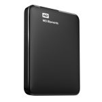 Imagen del Western Digital Elements Portable disco duro externo de 1 TB, tamaño 2.5 pulgadas, Micro-USB B 3.2 Gen 1 en color negro. SKU: WDBUZG0010BBK-WESN