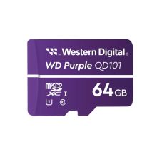 Tarjeta MicroSDXC Western Digital WD Purple SC QD101 de 64 GB, Clase 10, SKU WDD064G1P0C-85AEL0