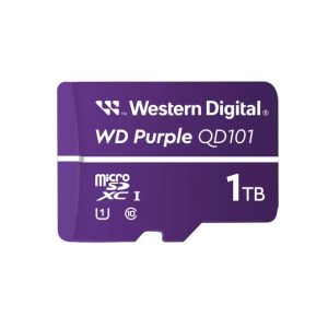 Tarjeta microSDXC Western Digital WD Purple SC QD101 de 1 TB, ideal para videovigilancia, SKU: WDD100T1P0C-85AEL0