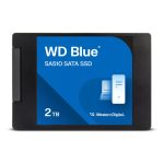 Imagen del SSD Western Digital Blue SA510 con 2 TB de capacidad y conexión Serial ATA III, SKU WDS200T3B0A-00C7K0, ideal para almacenamiento rápido y fiable.