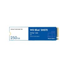 Disco duro sólido Western Digital WD Blue SN570 de 250 GB en formato M.2 con interfaz PCI Express 3.0 y tecnología NVMe, SKU WDS250G3B0C