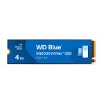 Imagen del disco SSD Western Digital WD Blue SN5000 NVMe 4 TB M.2 PCI Express 4.0 con SKU WDS400T4B0E-00BKY0. Ideal para almacenar grandes cantidades de datos con alta velocidad de transferencia.