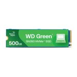 Disco duro sólido Western Digital Green SN350 con 500 GB de capacidad, M.2 PCI Express 3.0 NVMe y tecnología TLC. SKU: WDS500G2G0C.