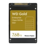 Disco duro Western Digital WD Gold con 7,86 TB de almacenamiento, interfaz NVMe U.2, SKU WDS768T1D0D