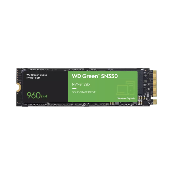 Western Digital SN350 SSD 960 GB M.2 PCIe 3.0 NVMe Disco duro Western Digital Green SN350 de 960 GB con interfaz M.2 PCI Express 3.0 y tecnología NVMe, SKU WDS960G2G0C