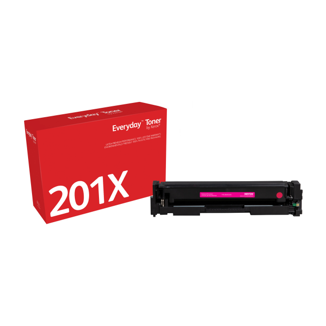 Xerox Tóner Everyday Magenta Alta Capacidad Compatibilidad HP Tóner Xerox Everyday Magenta de alta capacidad, compatible con HP 201X, SKU 006R03695