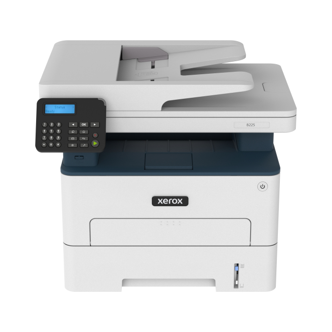 Xerox B225 impresora multifunción inalámbrica a doble cara Xerox B225 impresora multifuncional A4 que imprime hasta 34 páginas por minuto, permite copia, impresión, escaneo, PS3, PCL5e/6 con alimentador automático y dos bandejas para un total de 251 hojas, SKU B225V_DNI