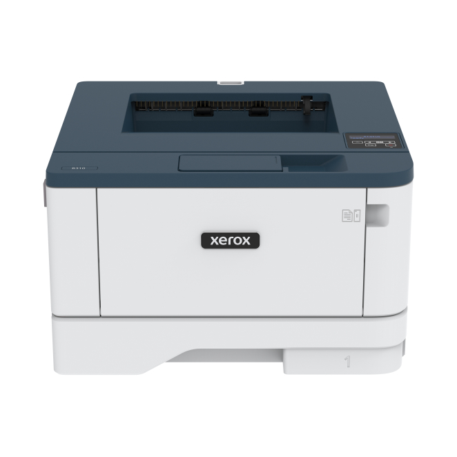 Xerox Impresora B310 inalámbrica con impresión a doble cara Imagen de la impresora inalámbrica Xerox B310 A4 con 40 ppm, doble cara, PS3, PCL5e/6 y capacidad de 350 hojas. SKU: B310V_DNI.