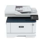 Impresora multifunción inalámbrica Xerox B315, capaz de imprimir 40 páginas por minuto, con capacidad de doble cara, funciones de copia, impresión, escaneo y fax, soporta PS3 y PCL5e/6, incluye 2 bandejas con capacidad para 350 hojas. SKU: B315V_DNI.