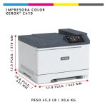 Xerox C410 A4 impresora a doble cara, 40 ppm, compatible con PS3 y PCL5e/6, 2 bandejas de 251 hojas cada una. SKU C410V_DN.