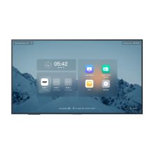 Pantalla de videoconferencia Yealink MeetingDisplay de 65 pulgadas, resolución 4K 3840 x 2160 píxeles, tecnología IPS, conectividad Wi-Fi 6 y Bluetooth. SKU 1203690.