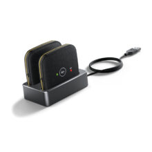 Kit de micrófono inalámbrico Yealink para videoconferencias modelo CPW65, incluye dos micrófonos con reducción de ruido y larga duración de batería, SKU 1204612