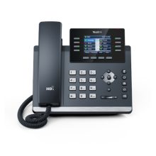 Teléfono IP de la marca Yealink, modelo SIP-T44U, color gris, con capacidad para 8 líneas, pantalla LCD y soporte para conexión Wifi. SKU: SIP-T44U