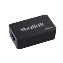 Adaptador Yealink EHS36 negro con conectores RJ12, RJ9, RJ45 y 3.5mm, SKU EHS36