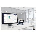 Imagen del teléfono IP Yealink MP58 Microsoft Teams Edition color gris con pantalla LCD y conectividad Wifi. SKU: MP58-TEAMS