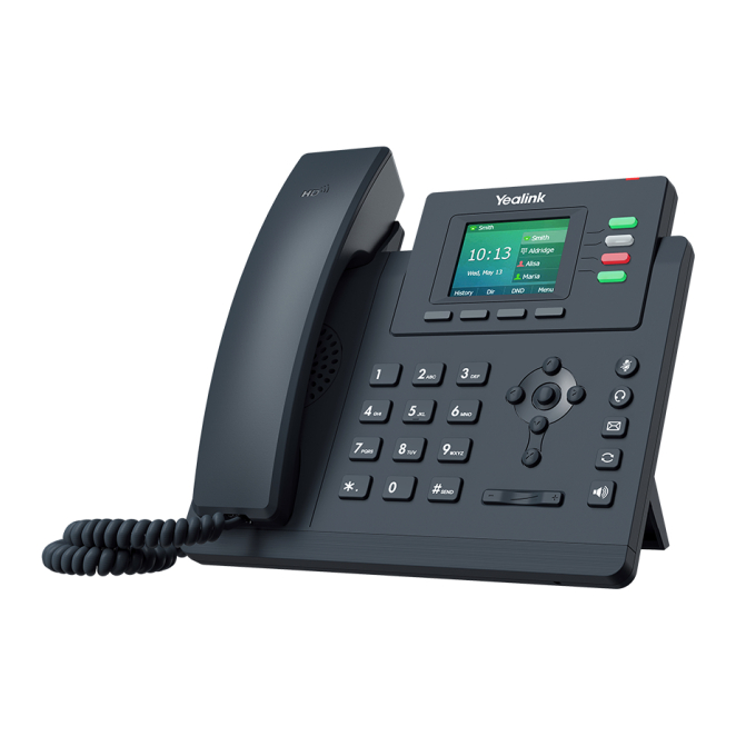 Yealink teléfono IP con 4 líneas y pantalla LED modelo SIP-T33G Teléfono IP gris Yealink SIP-T33G con 4 líneas y pantalla LED SKU SIP-T33G