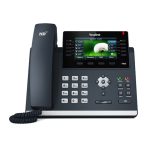 Yealink SIP-T42S teléfono IP en color negro, con capacidad para 12 líneas y pantalla LCD, SKU SIP-T42S-SFB