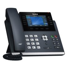 Teléfono IP Yealink SIP-T46U gris con pantalla LCD y conectividad Wifi, SKU 1301203.