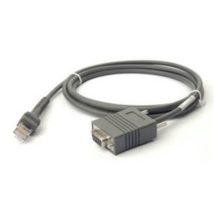 Cable de serie Zebra CBA-R01-S07PBR gris de 2,1336 metros con conector RS232 DB9, SKU CBA-R01-S07PBR