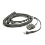 Zebra CBA-R06-C20PBR cable de serie negro de 6 metros con conectores RJ-45 y DB9, SKU CBA-R06-C20PBR