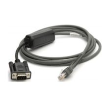 Zebra cable de serie de 2.13 metros en color negro con conectores DB9 y RJ-45, SKU CBA-R10-S07ZBR