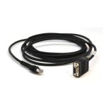 Accesorio para lector de código de barras Zebra con cable flexible, modelo CBA-R21-S15PAR, SKU CBA-R21-S15PAR, ideal para TPV y movilidad profesional