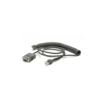 Cable de serie negro Zebra de 2.8 metros y conector RS232 DB9, SKU CBA-R71-C09ZAR