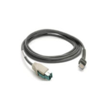 Cable USB Zebra CBA-U23-S07ZBR para lector de código de barras, 7 pies de longitud, color negro y alta durabilidad