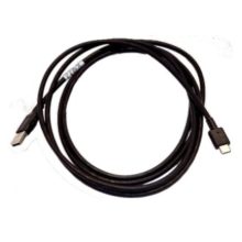Cable USB Zebra CBL-CS6-S07-04 de 2,13 metros con conectores USB A y USB C en color negro. SKU: CBL-CS6-S07-04