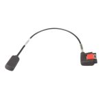 Imagen del cable de señal Negro de marca Zebra, modelo CBL-NGWT-HDVBAP-01, conocido por su alta durabilidad y rendimiento.