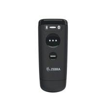 Imagen del lector de códigos de barras portátil Zebra CS60, compatible con códigos 1D/2D, tecnología LED y color negro. SKU CS6080-SR40000TSVW