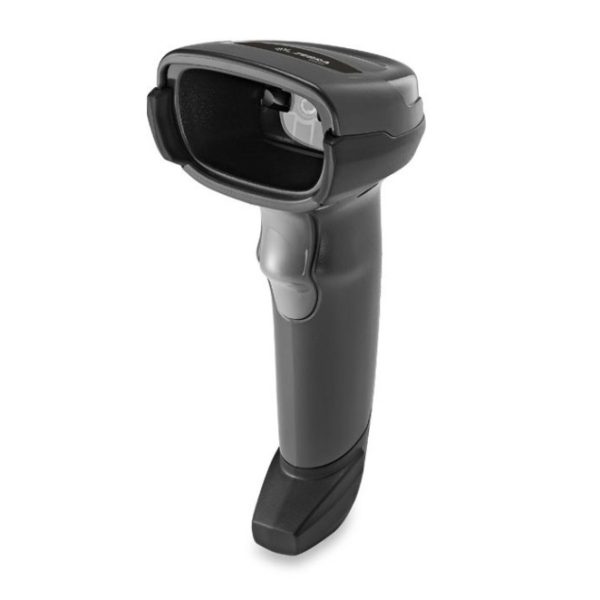 Imagen del Zebra DS2208, lector de códigos de barras portátil en color negro, con capacidad 1D y 2D, SKU DS2208-SR7U2100SGW