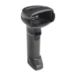 Lector de códigos de barras portátil Zebra DS4678-SR con capacidades 1D y 2D, luz LED y diseño en negro. SKU: DS4678-SR7U2100SFW