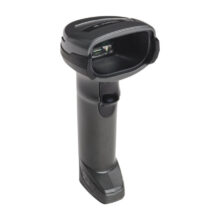 Lector de códigos de barras portátil Zebra DS4678-SR con capacidades 1D y 2D, luz LED y diseño en negro. SKU: DS4678-SR7U2100SFW
