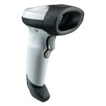 Lector de códigos de barras portátil 1D lineal de Motorola en color blanco, modelo LI2208 con SKU LI2208-SR6U2100AZW