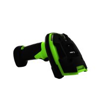 Imagen del lector de códigos de barras portátil Zebra LI3608-ER, color negro y verde, SKU LI3608-ER3U4600ZVW. Lector 1D de alta resistencia para TPV y movilidad profesional.