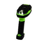 Imagen del Zebra LI3678-ER lector de códigos de barras portátil 1D en negro y verde. SKU LI3678-ER2F003VZWW. Ideal para TPV y movilidad profesional.