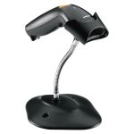 Lector de códigos de barras Motorola LS1203 portátil de color negro con tecnología láser. SKU: LS1203-7AZU0100ER