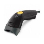 Escáner de código de barras 1D Motorola LS1203 en color negro con tecnología láser. SKU: LS1203-7AZU0100ZR