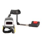 Zebra RS4000 lector de códigos de barras manos libres 1D con tecnología láser, color gris y plata. SKU: RS4000-HPCSWR